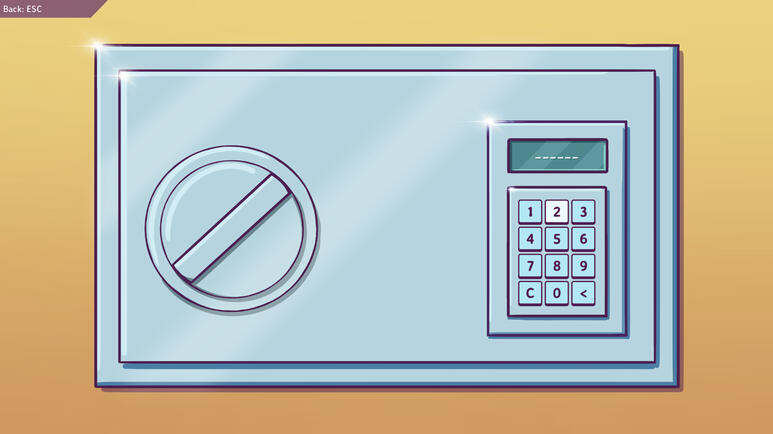 Untitled An illustration of a safe with a numerical panel.